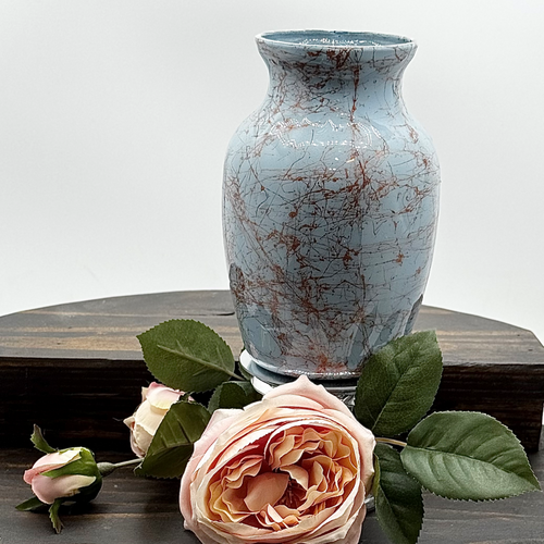 Aegean Crackle Glass Vase Collection