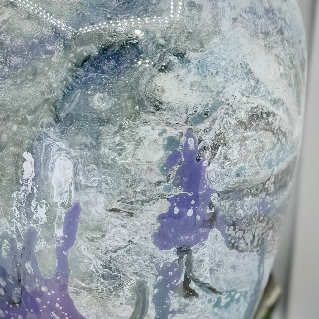 Amethyst Swirl Glass Vase Collection