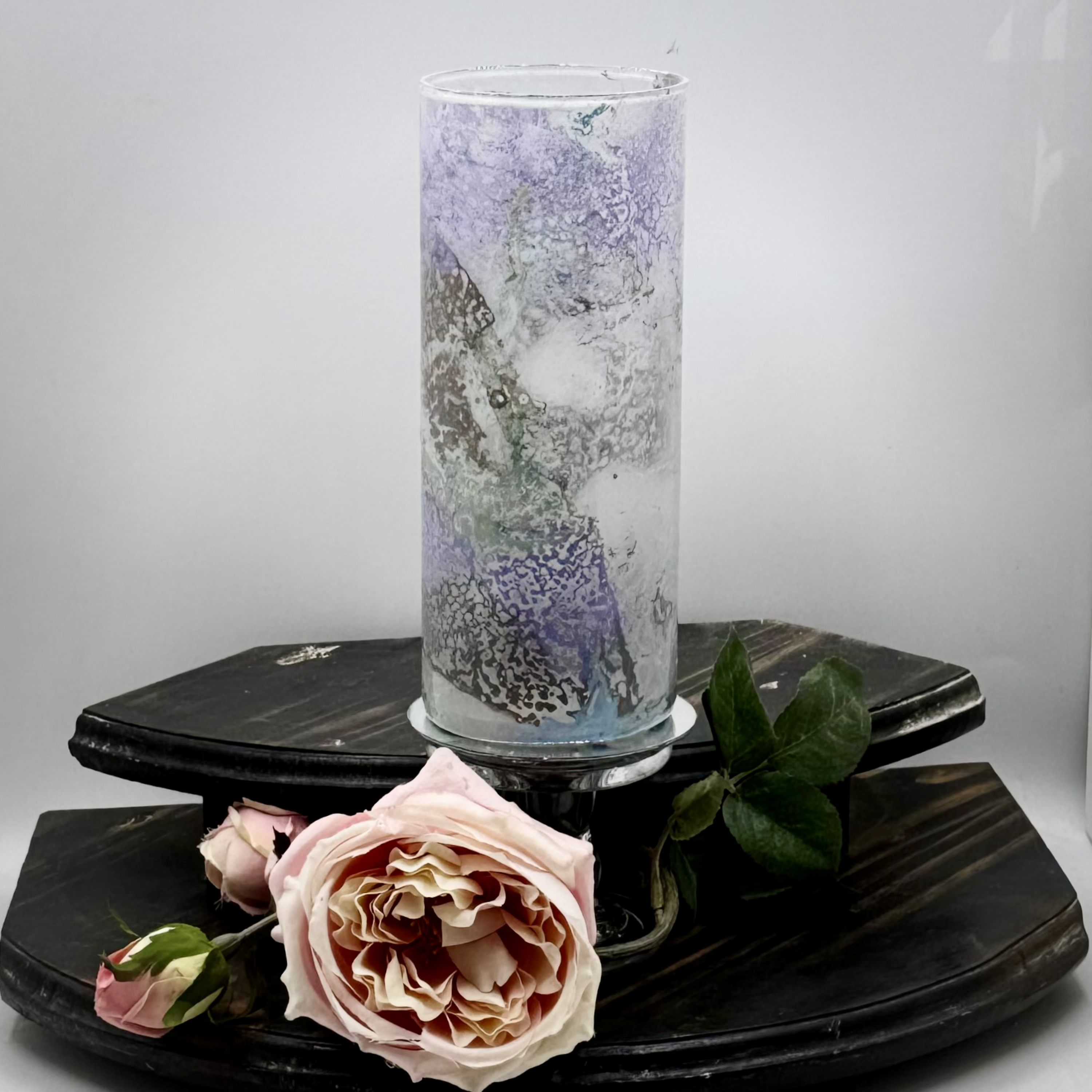 Amethyst Swirl Glass Vase Collection