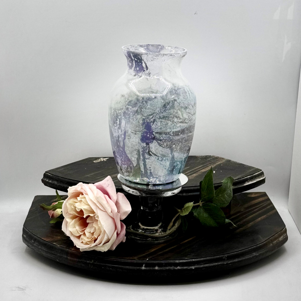 Amethyst Swirl Glass Vase Collection