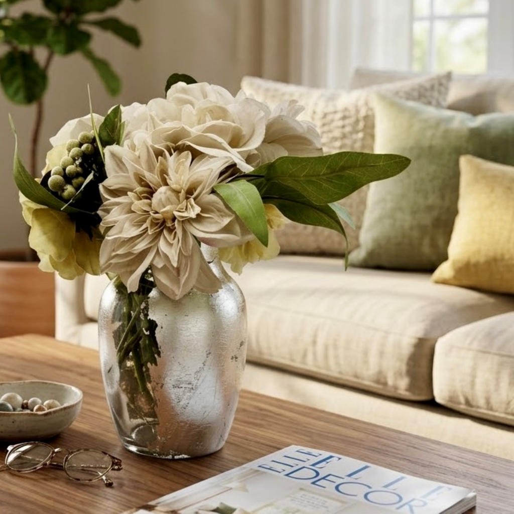 Antiqued Sterling Glass Vase Collection