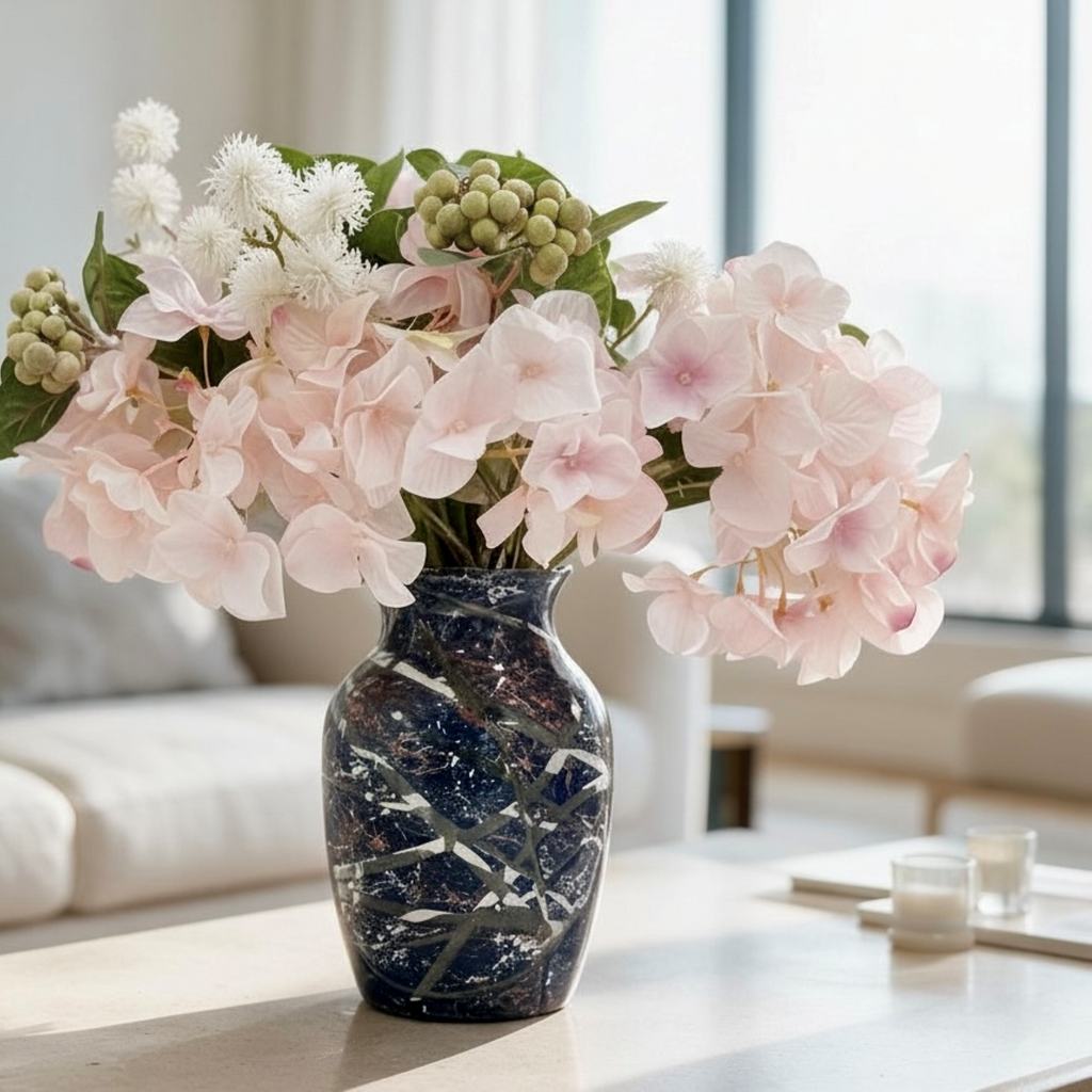 Artemis Sapphire Glass Vase Collection