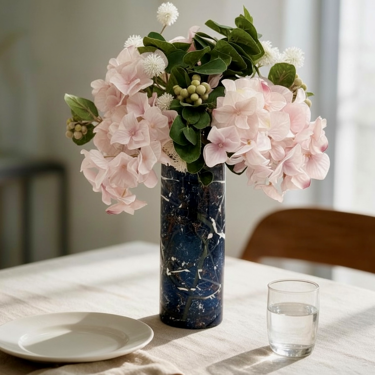 Artemis Sapphire Glass Vase Collection