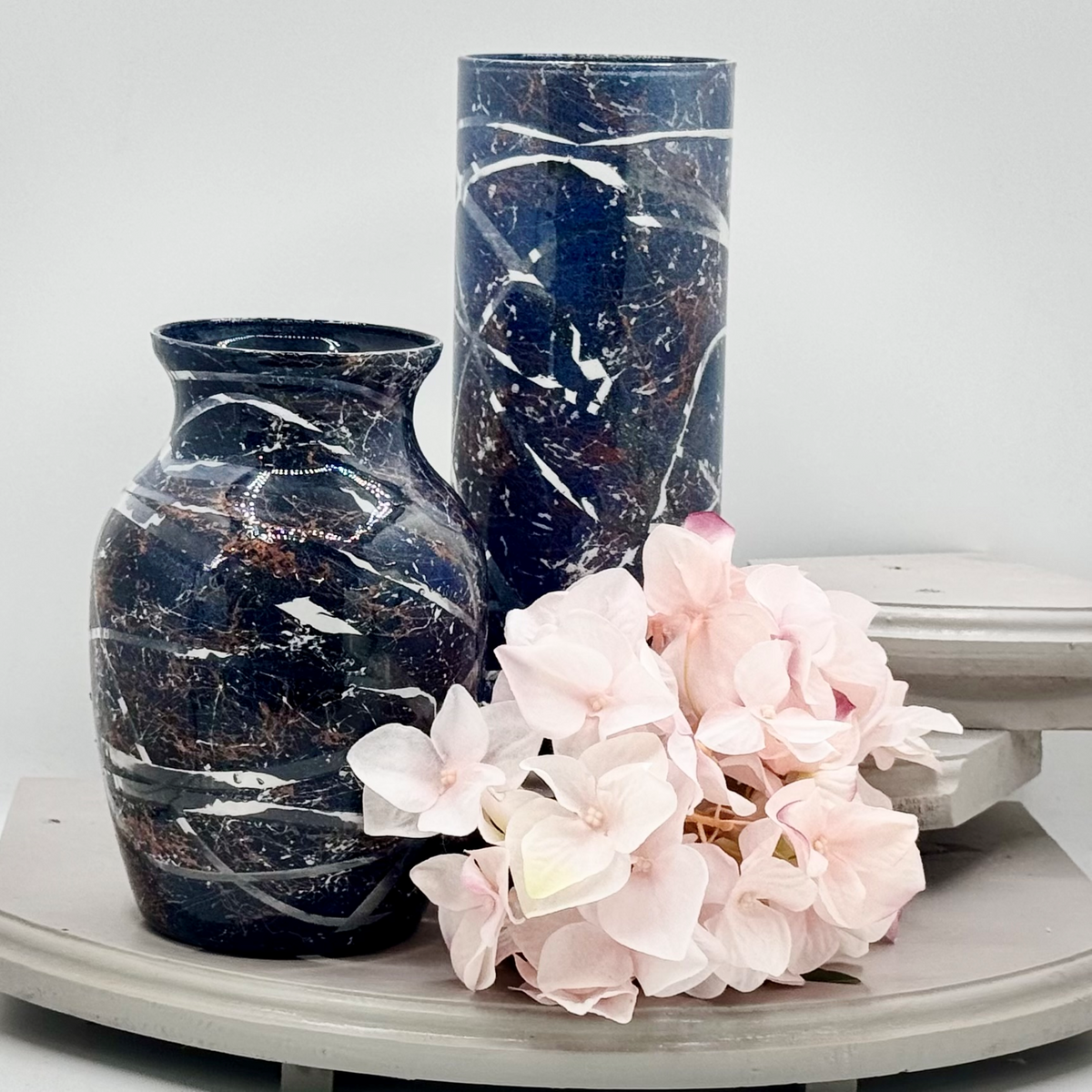 Artemis Sapphire Glass Vase Collection