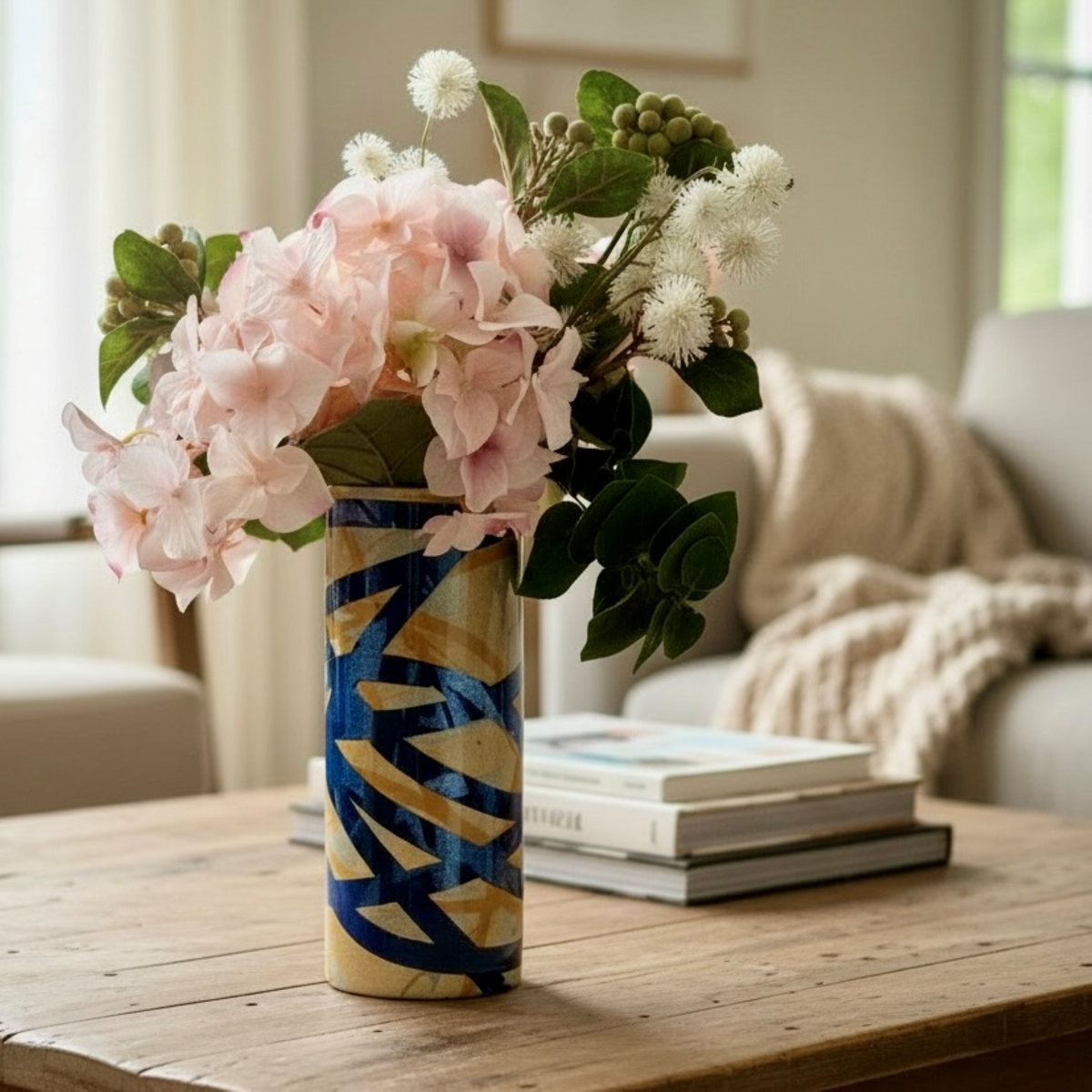 Azure Shard Glass Vase