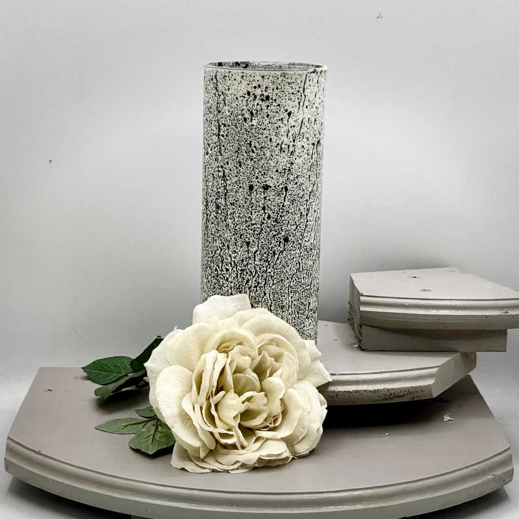 Black & White Splatter  Glass Vase Collection