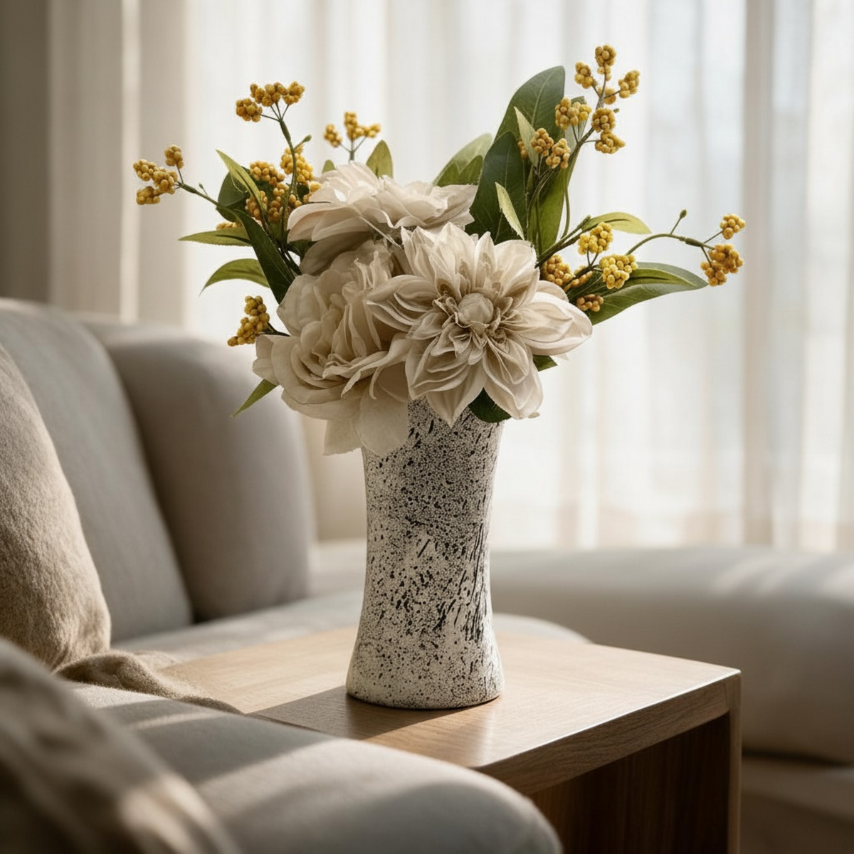 Black & White Splatter  Glass Vase Collection