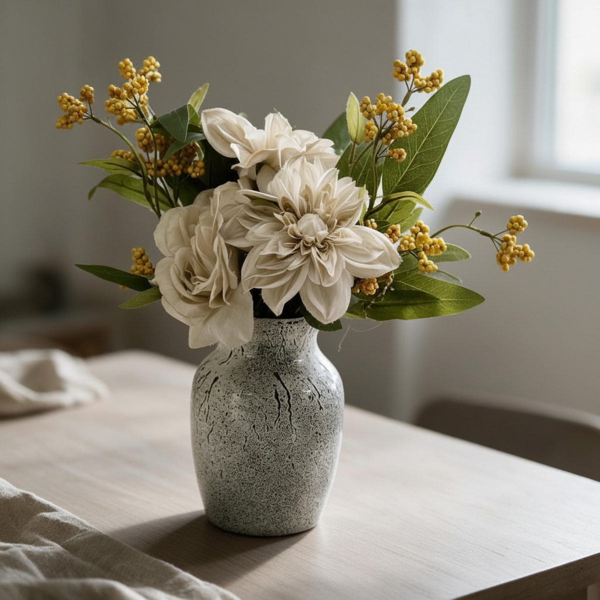 Black & White Splatter  Glass Vase Collection