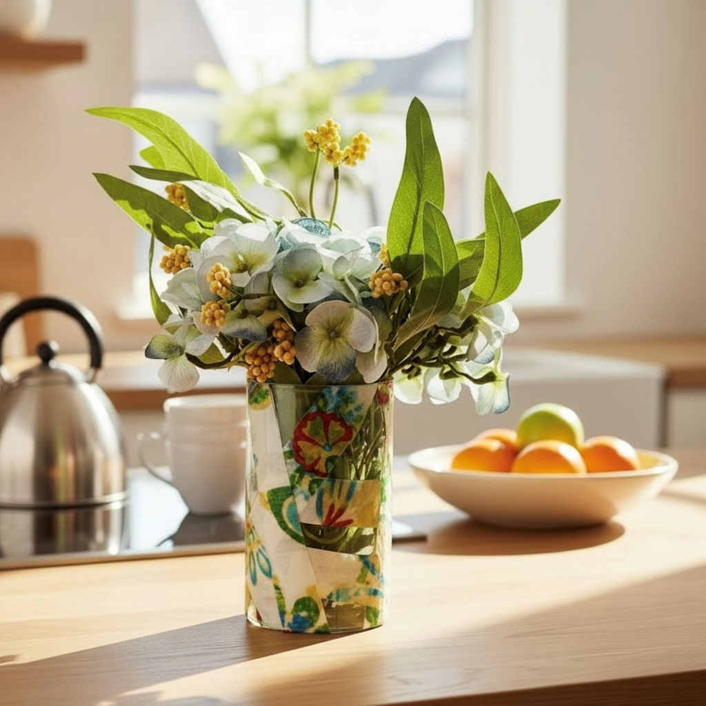Botanical Tapestry Glass Vase Collection