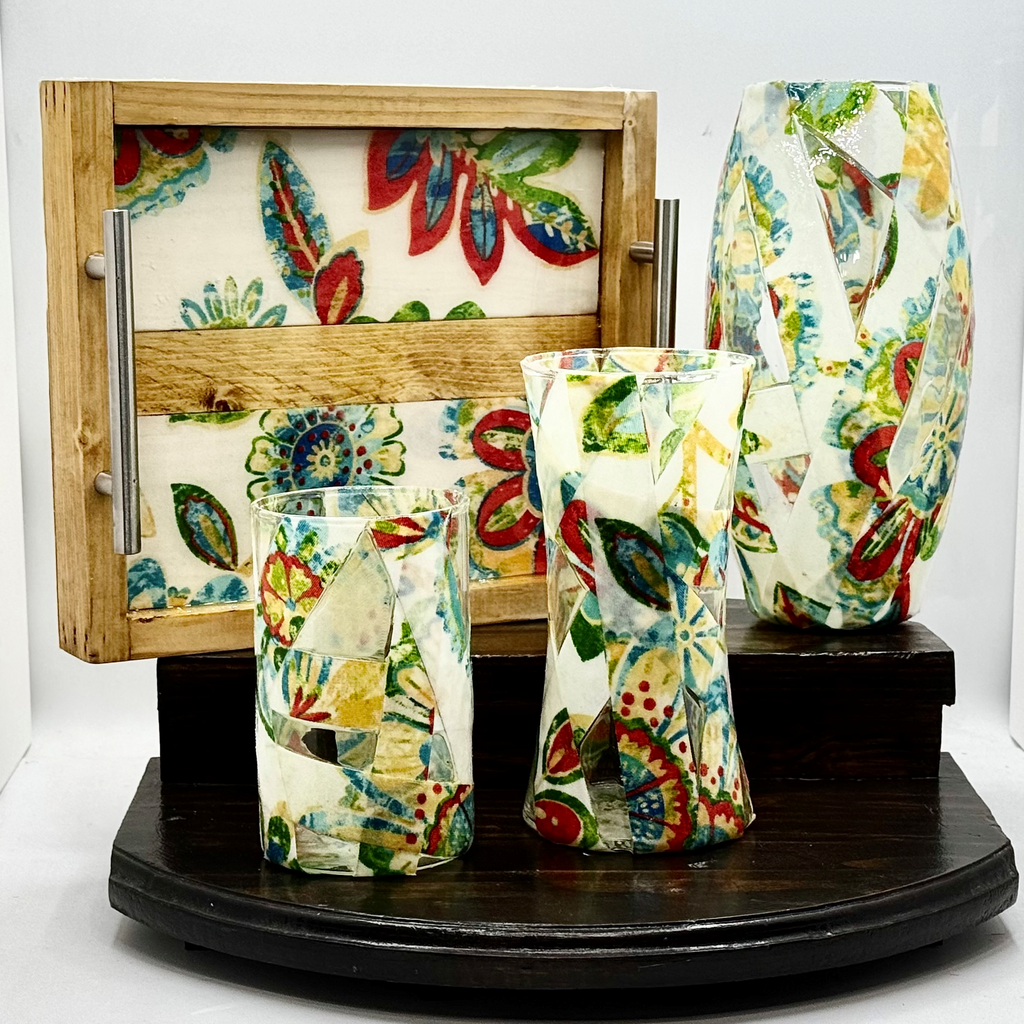 Botanical Tapestry Wooden Tray