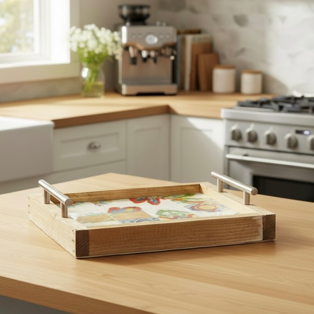 Botanical Tapestry Wooden Tray