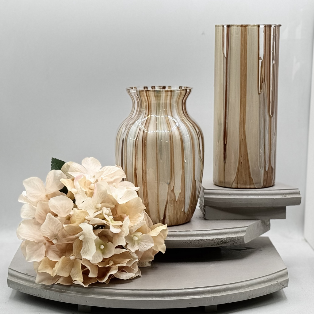 Caramel Drift Glass Vase Collection