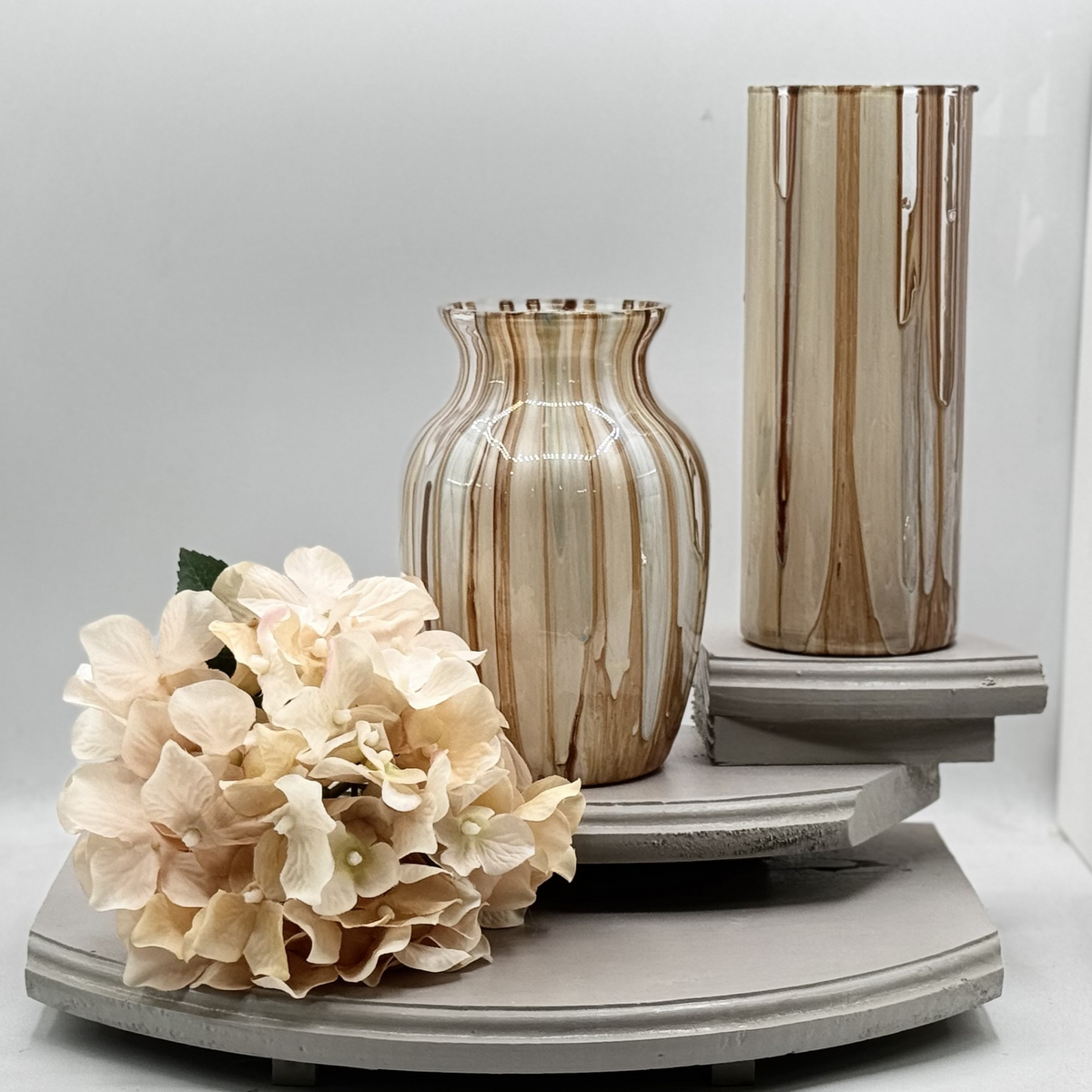 Caramel Drift Glass Vase Collection