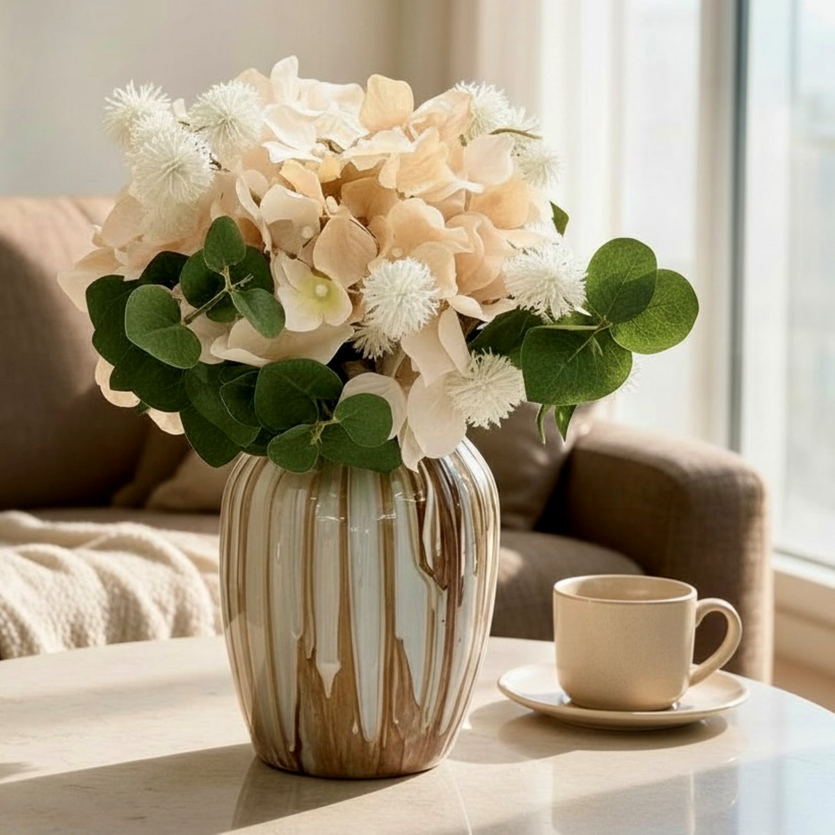 Caramel Drift Glass Vase Collection
