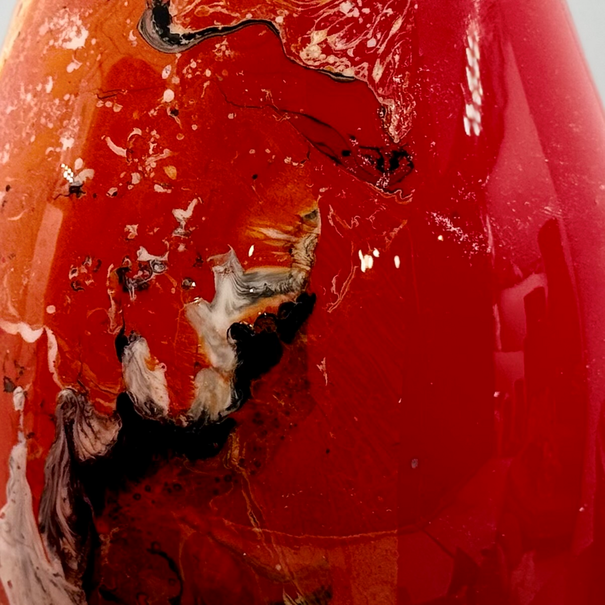 Cardinal Fire Glass Vase Collection