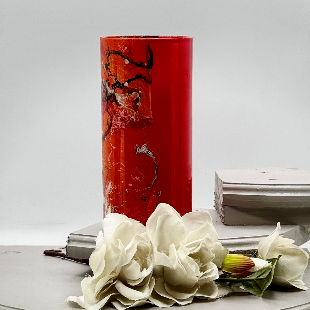 Cardinal Fire Glass Vase Collection