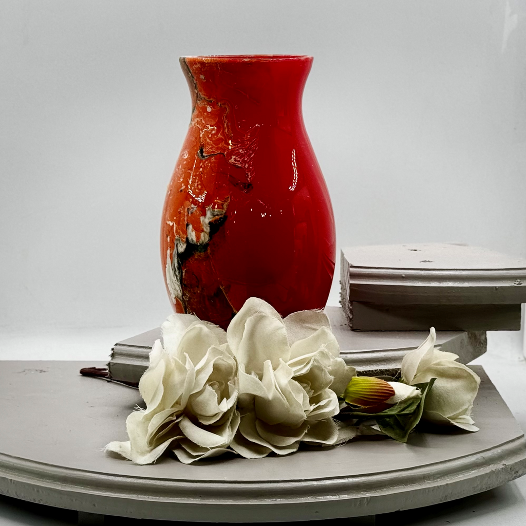 Cardinal Fire Glass Vase Collection
