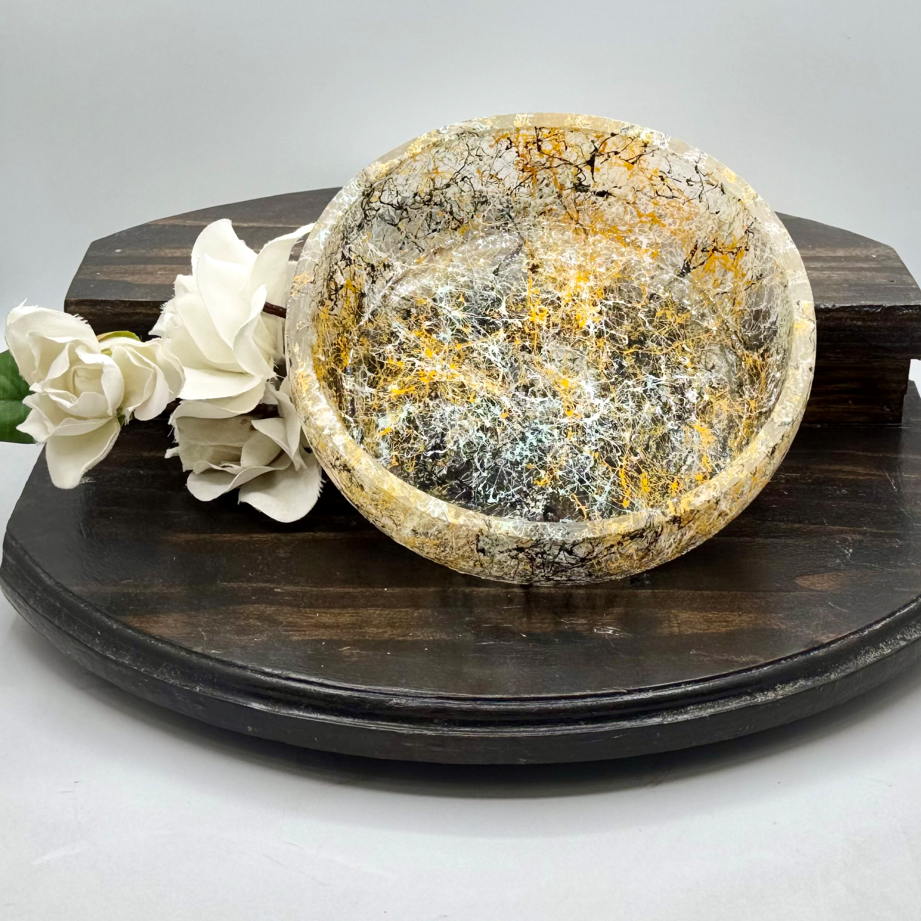 Celestial Splatter Resin Bowl