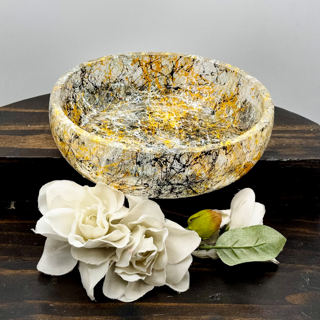 Celestial Splatter Resin Bowl