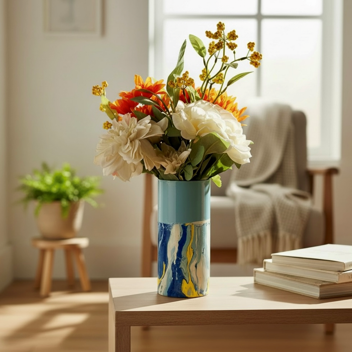 Cerulean Tide Glass Vase Collection