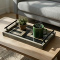 Charcoal Labyrinth Wooden Tray
