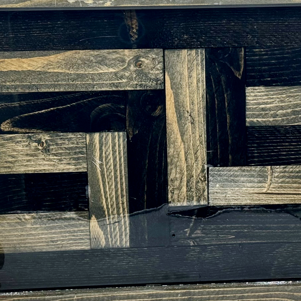 Charcoal Labyrinth Wooden Tray