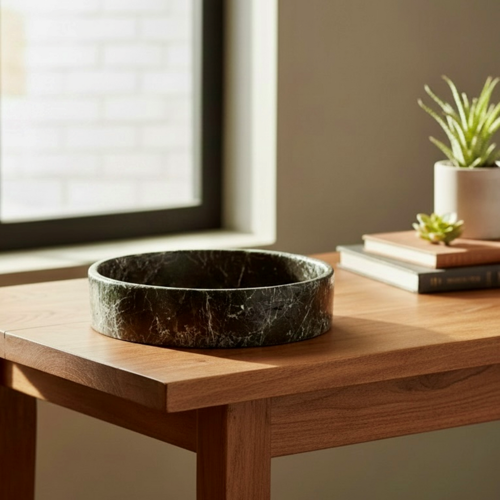 Charcoal Web Cement Bowl