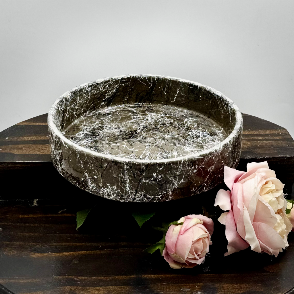 Charcoal Web Cement Bowl