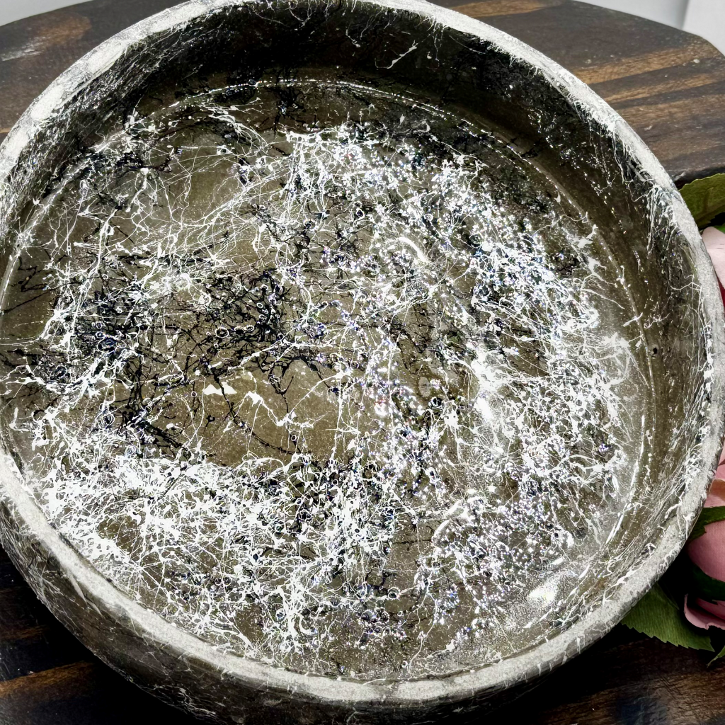 Charcoal Web Cement Bowl