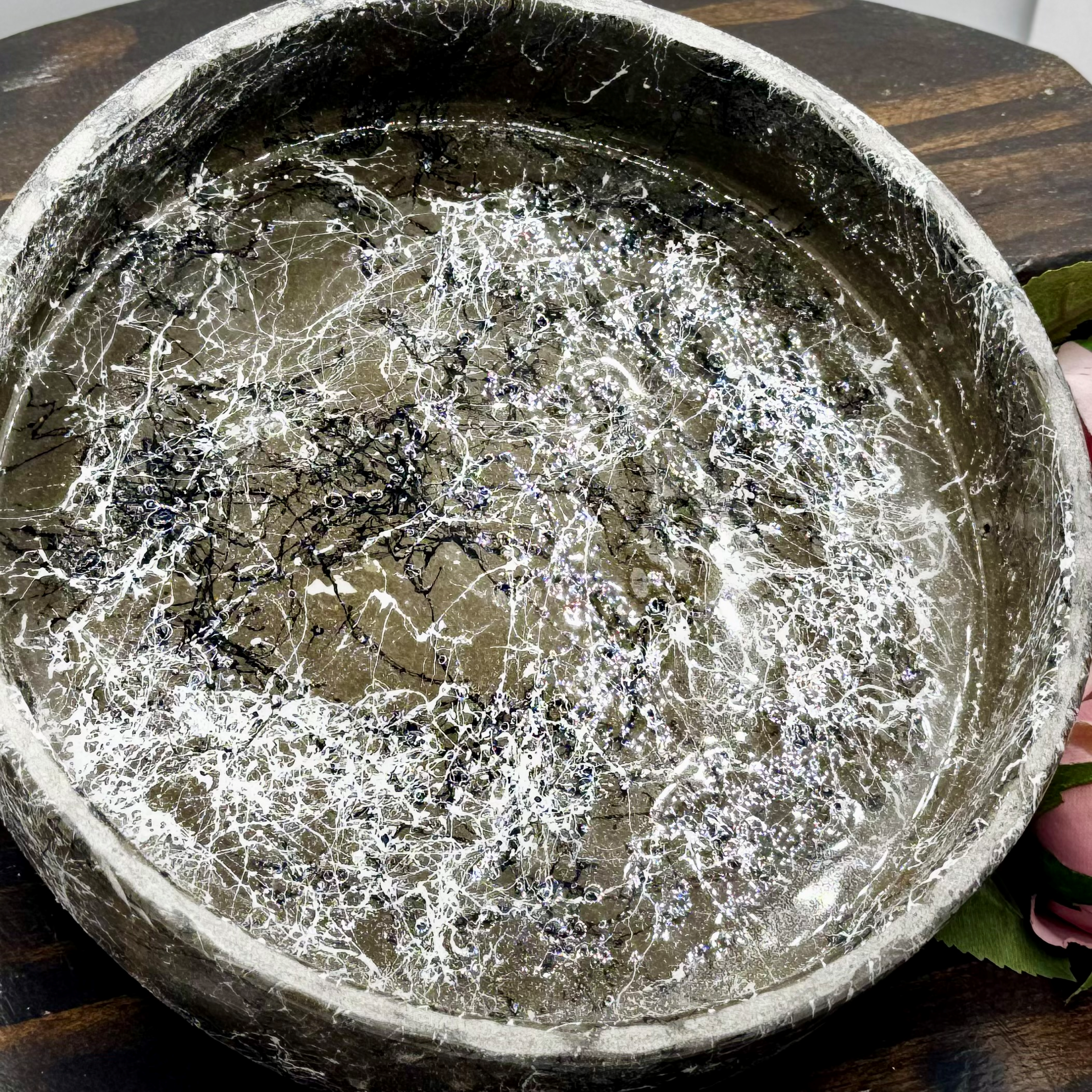 Charcoal Web Cement Bowl