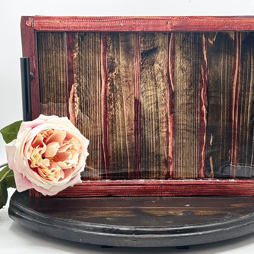 Charred Barnwood Wooden Tray Collection