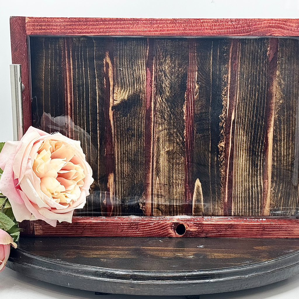 Charred Barnwood Wooden Tray Collection