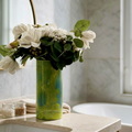 Chartreuse Marble Glass Vase Collection