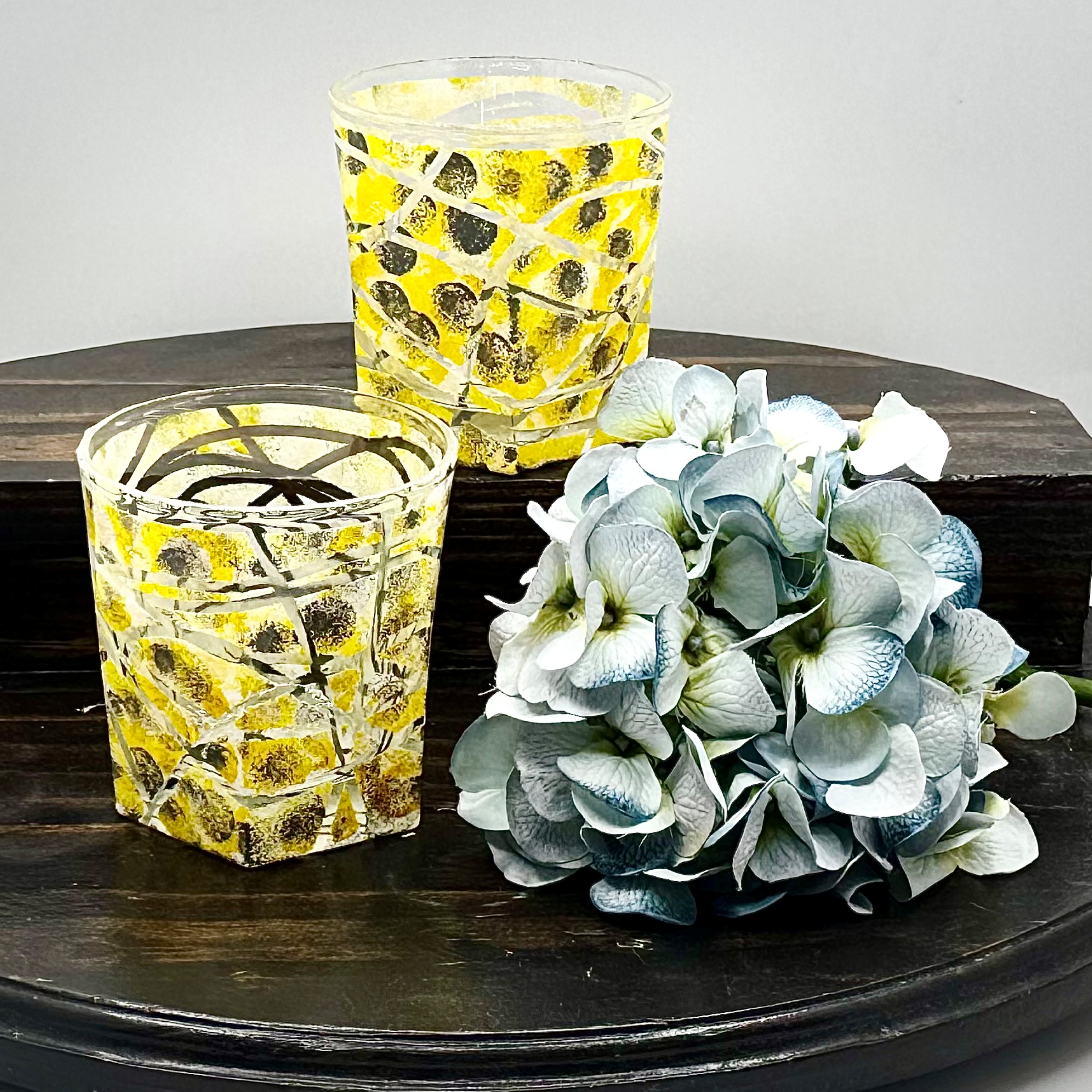 Citron Mosaic Rock Glass