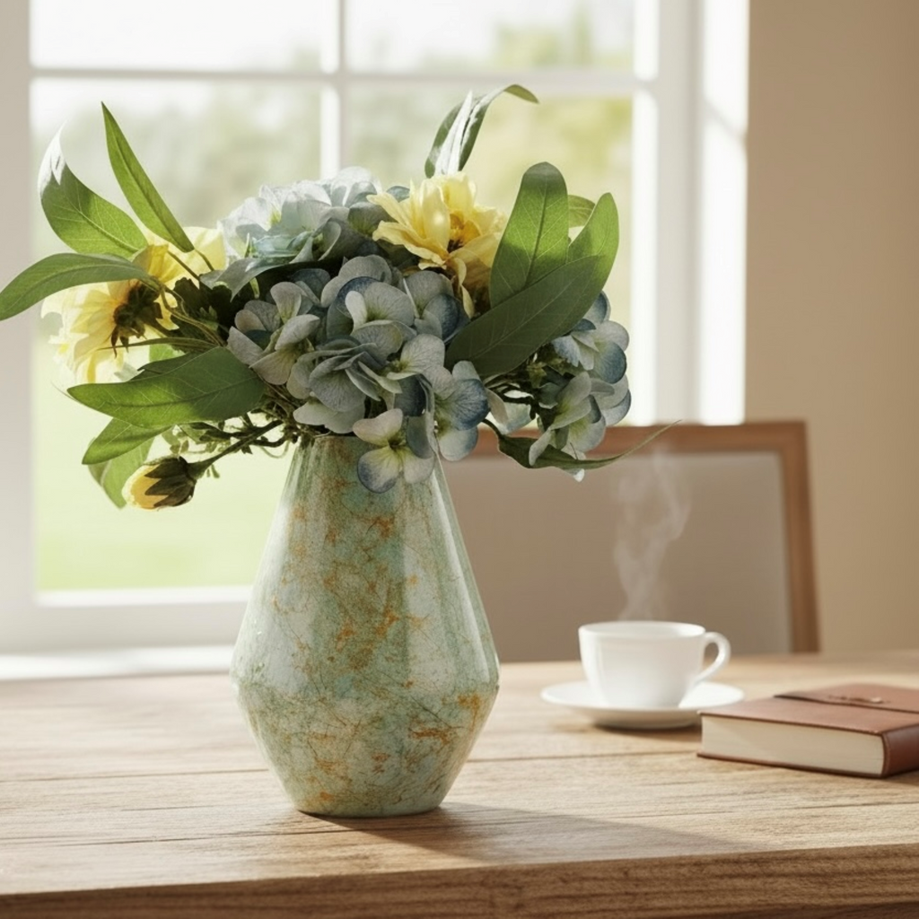 Coastal Swirl Glass Vase Collection