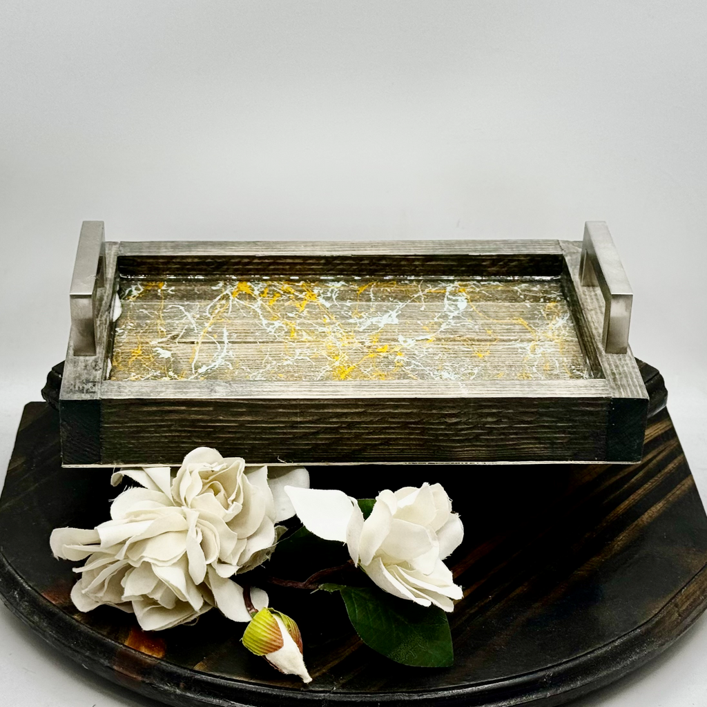 Coastal Swirl Wooden Tray Collection