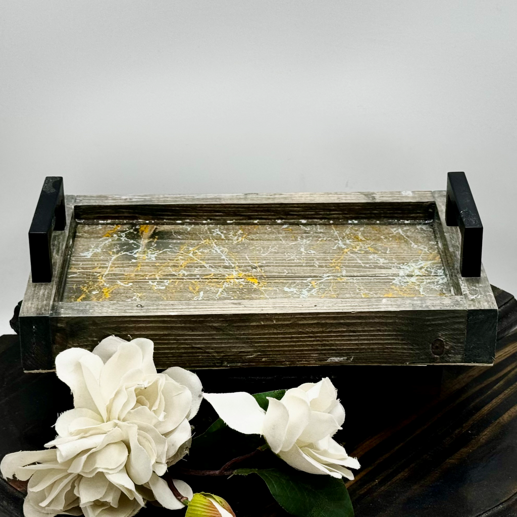 Coastal Swirl Wooden Tray Collection