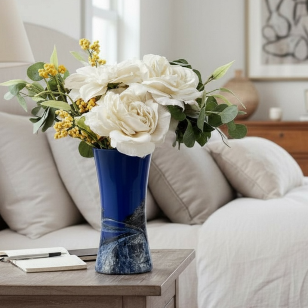 Cobalt Surge Glass Vase Collection