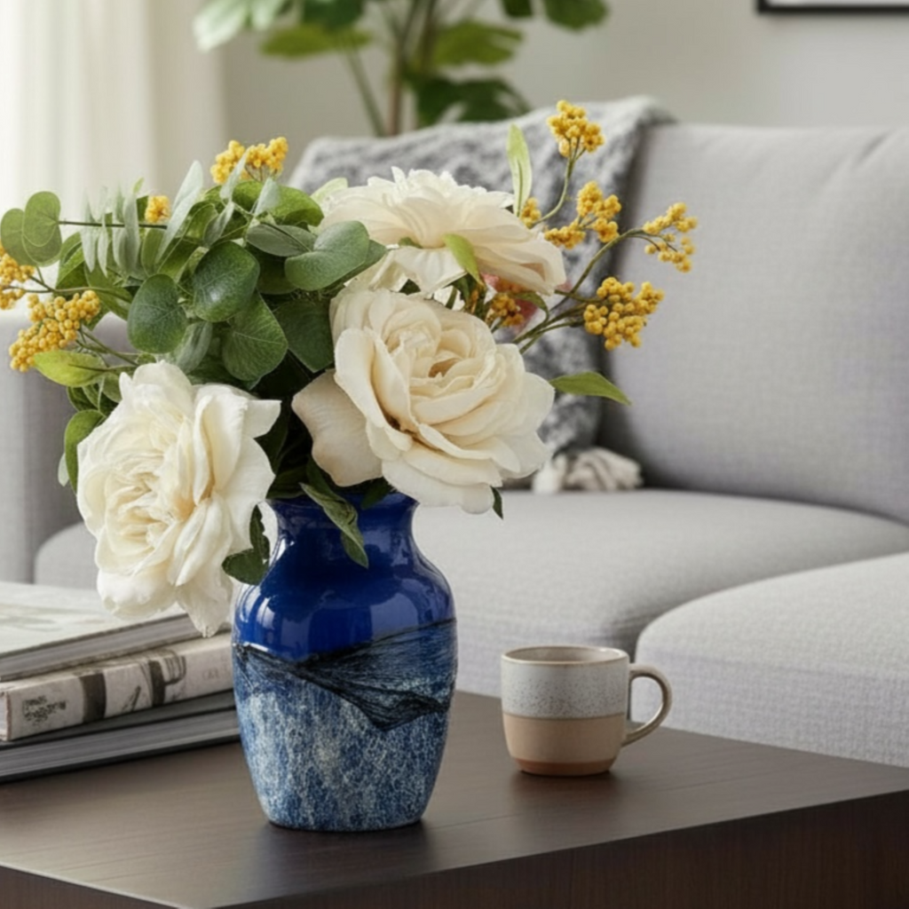 Cobalt Surge Glass Vase Collection