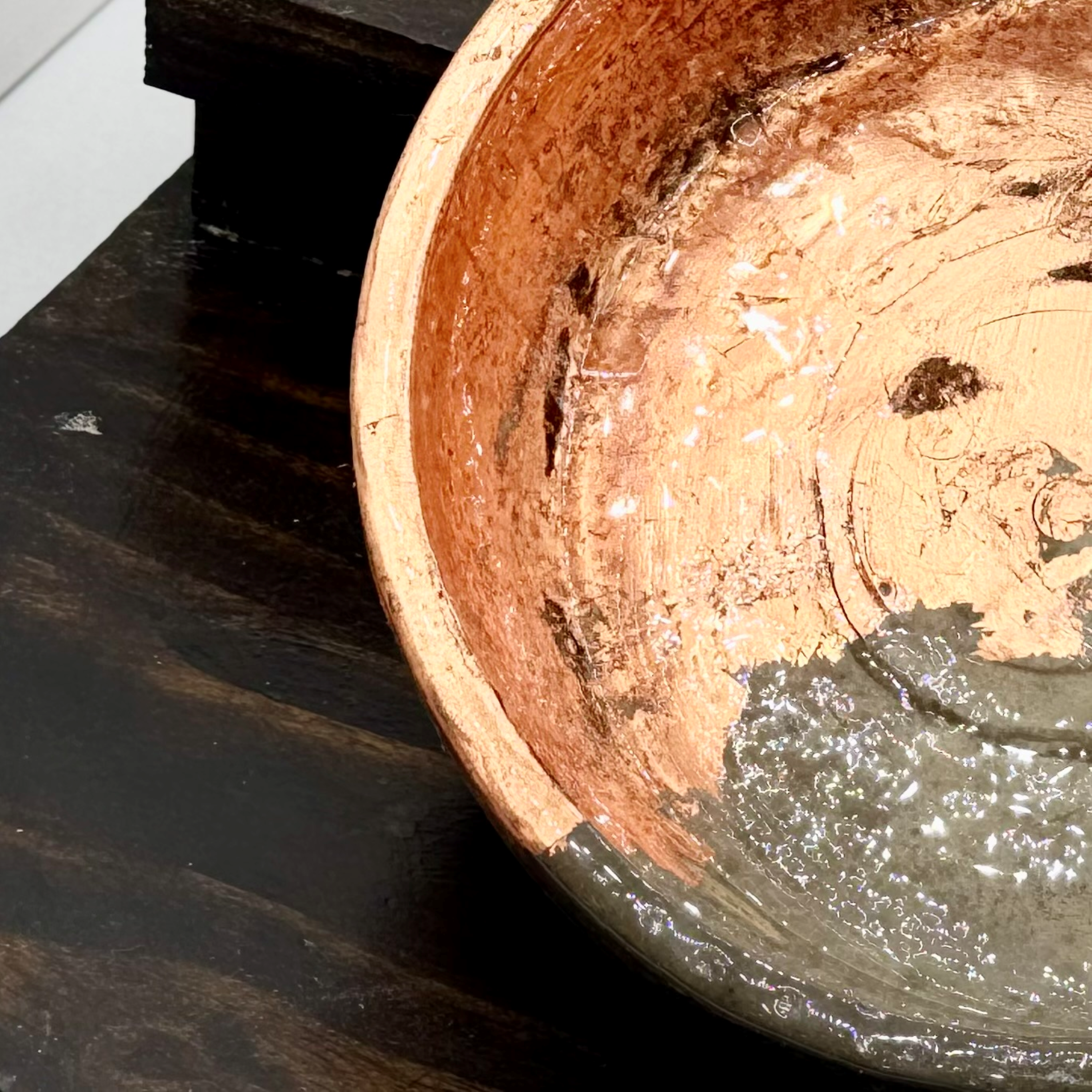 Copper Crested Cement Bowl