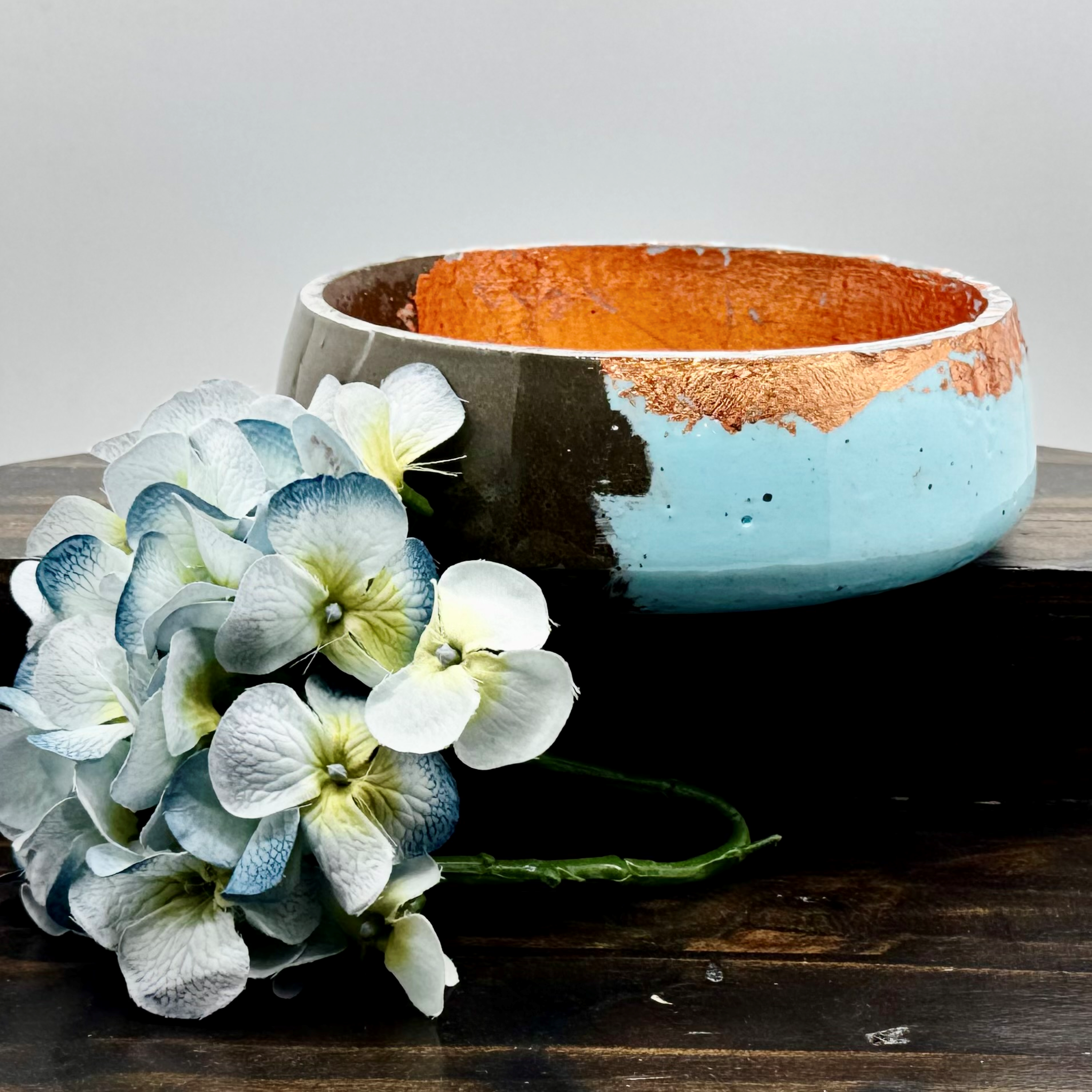 Copper Horizon Cement Bowl