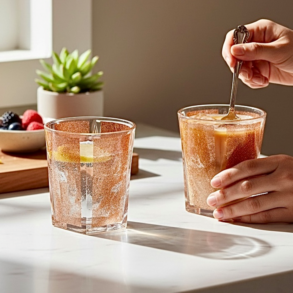 Copper Textured Rock Glass