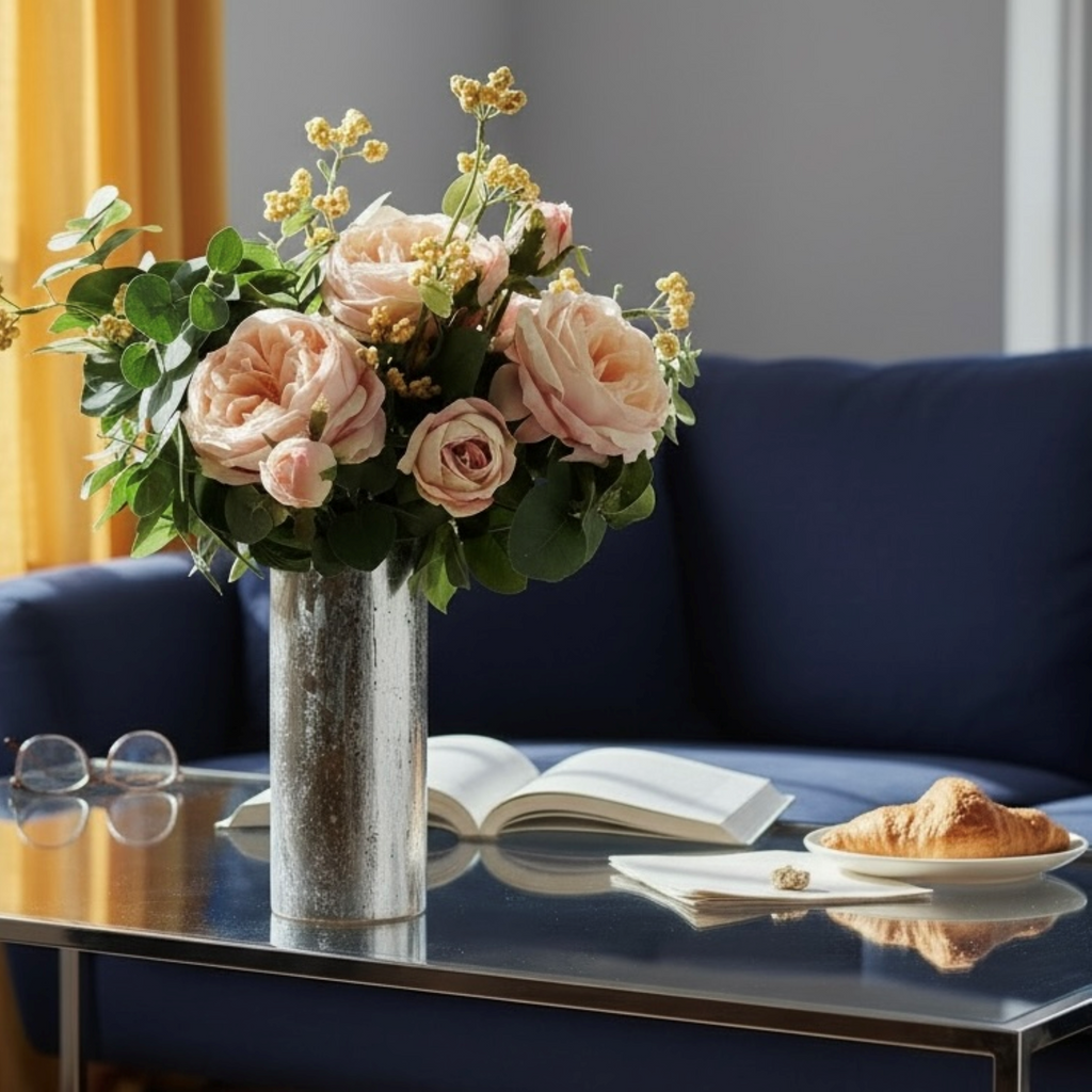 Coppered Frost Glass Vase Collection