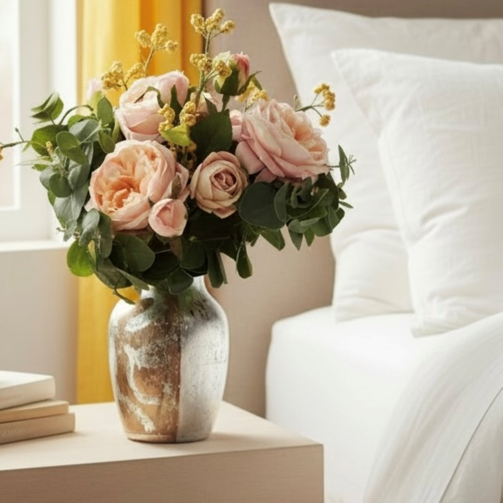 Coppered Frost Glass Vase Collection