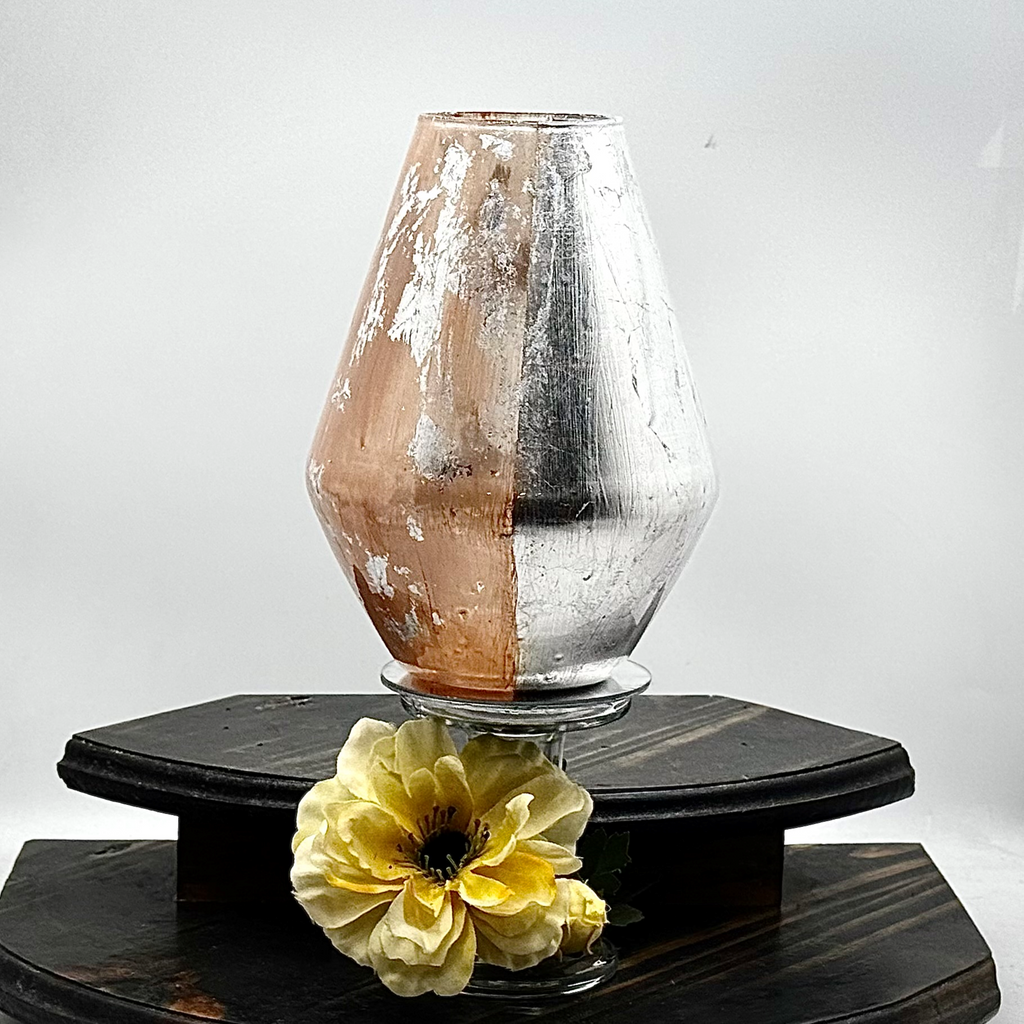 Coppered Frost Glass Vase Collection