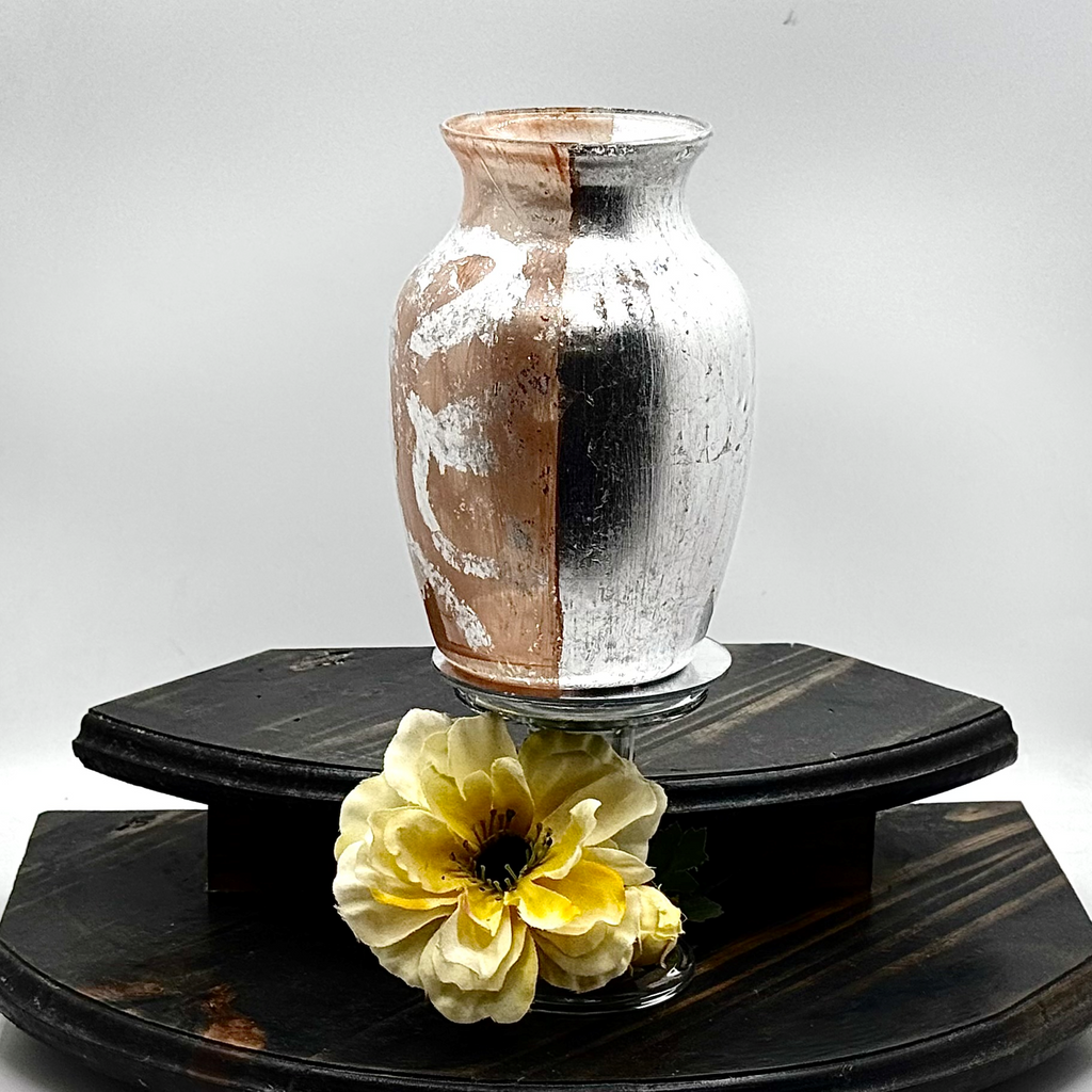 Coppered Frost Glass Vase Collection