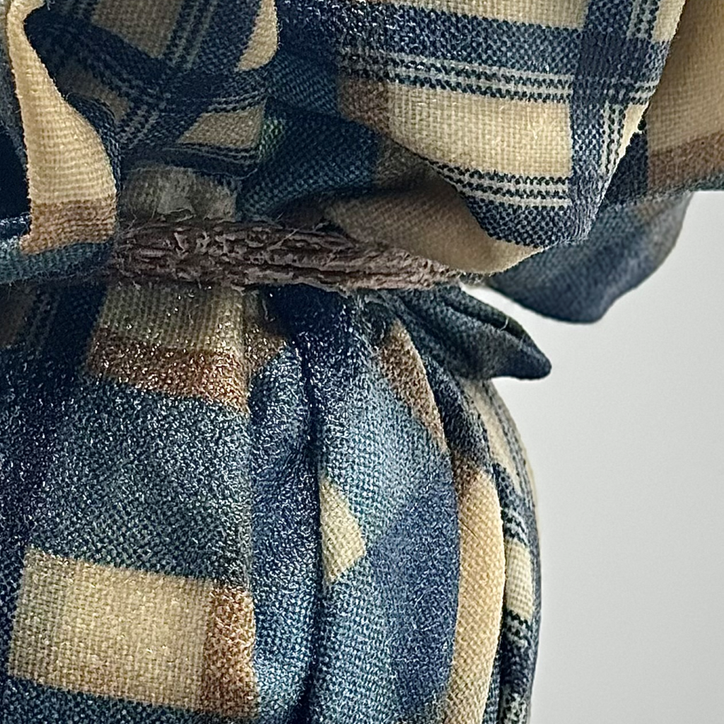 Cottage Plaid Glass Vase