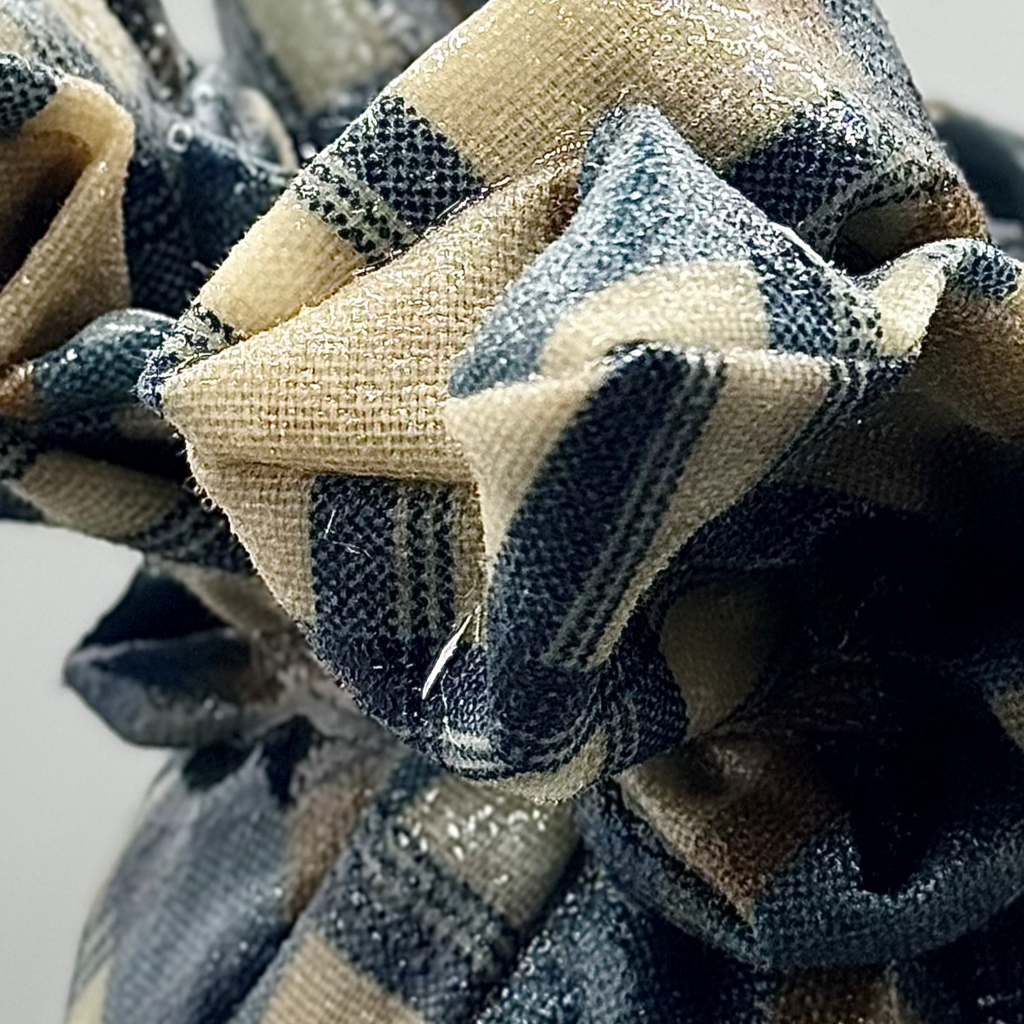 Cottage Plaid Glass Vase