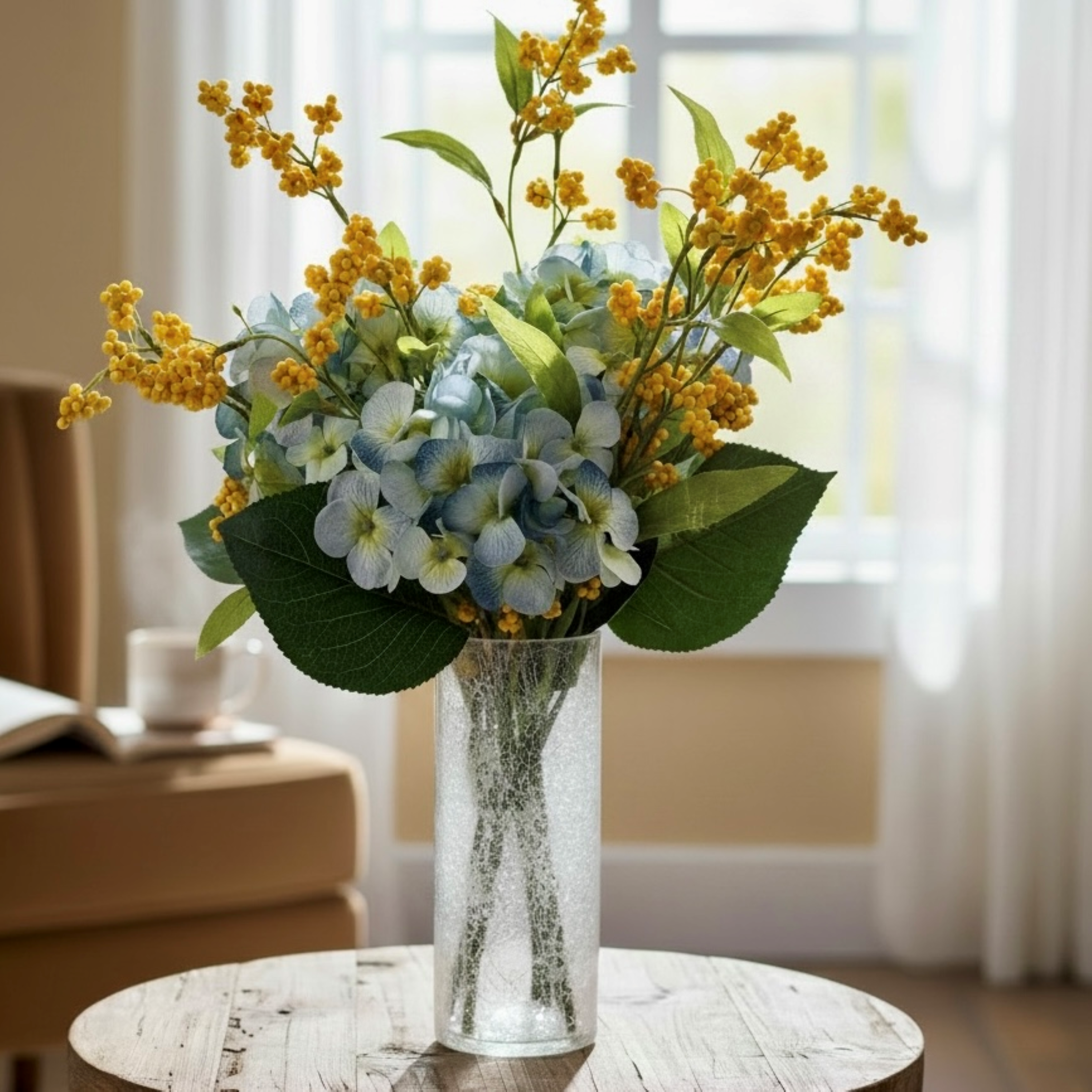 Cracked Ice Glass Vase Collection
