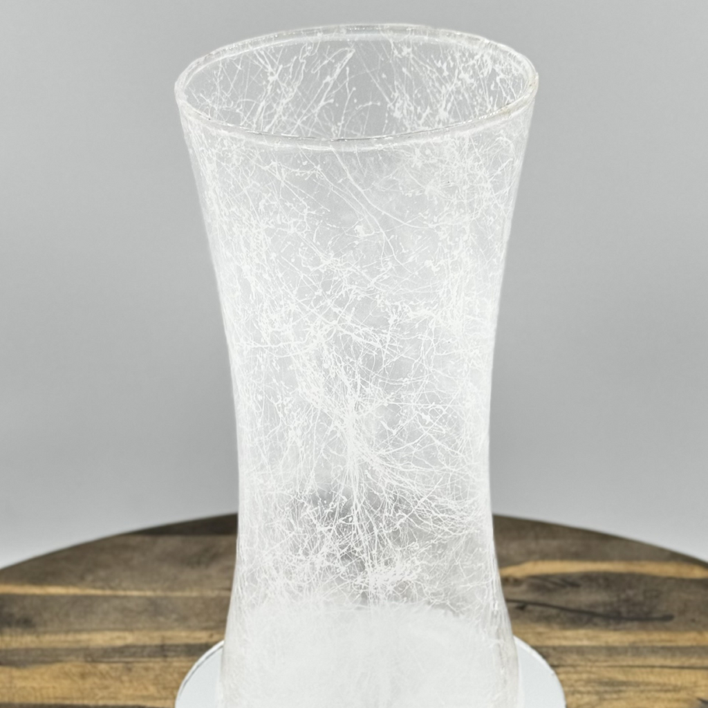 Cracked Ice Glass Vase Collection